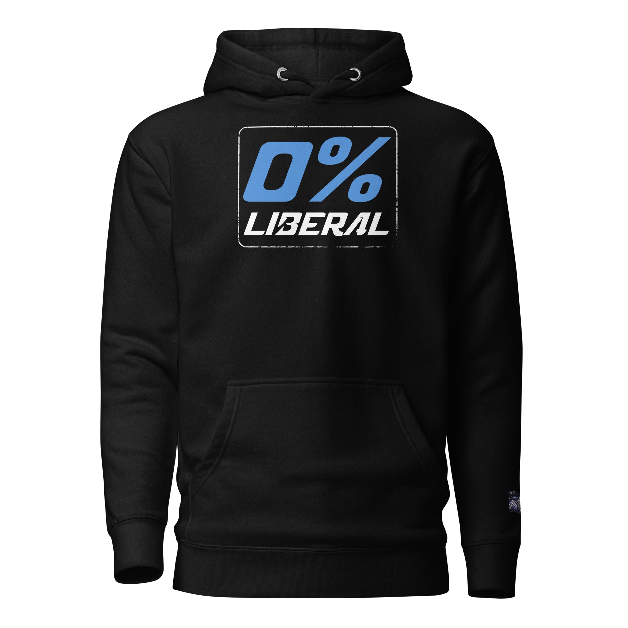 Constitutes - 0% Liberal Political Hoodie. Jet Black. Logic & Reasoning. Common Sense. Order Over Chaos.
