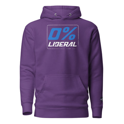 Constitutes - 0% Liberal Political Hoodie. Purple. Logic & Reasoning. Common Sense. Order Over Chaos.